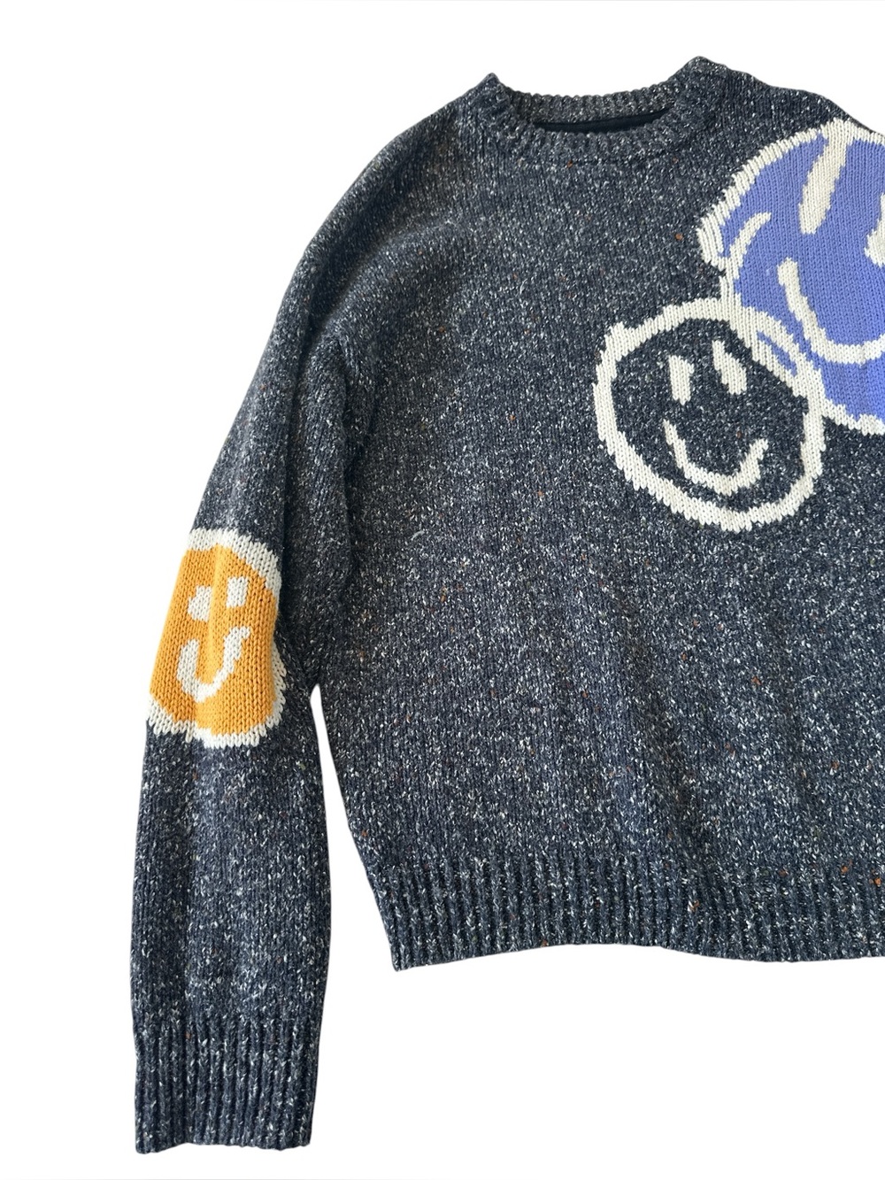 Urban Outfitters Smiley Face Oversized Cozy Knit Sweater - Picture 5 of 8
